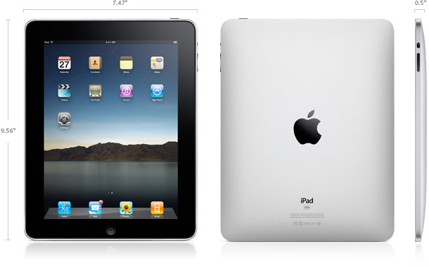iPad front and back view iPad front and back view